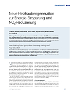 Neue Heizhaubengeneration zur Energie-Einsparung und NOx-Reduzierung
