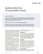 Spaltstrombrenner im industriellen Einsatz