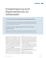 Energieeinsparung durch Regenerativbrenner am Drehherdofen