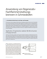 Anwendung von Regenerativ-Flachflammenstrahlungsbrennern in Schmiedeöfen