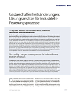 Gasbeschaffenheitsänderungen: Lösungsansätze für industrielle Feuerungsprozesse