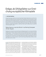 Erdgas als Erfolgsfaktor zur Erreichung europäischer Klimaziele