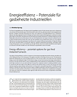 Energieeffizienz – Potenziale für gasbeheizte Industrieöfen