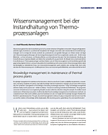 Wissensmanagement bei der Instandhaltung von Thermoprozessanlagen