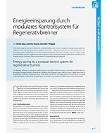 Energieeinsparung durch modulares Kontrollsystem für Regenerativbrenner
