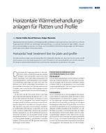 Horizontale Wärmebehandlungsanlagen für Platten und Profile