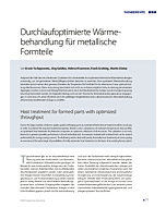 Durchlaufoptimierte Wärmebehandlung für metallische Formteile