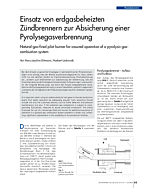Einsatz von erdgasbeheizten Zündbrennern zur Absicherung einer Pyrolysegasverbrennung