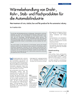 Wärmebehandlung von Draht-, Rohr-, Stab- und Flachprodukten für die Automobilindustrie