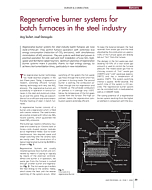 Regenerative burner systems for batch furnaces in the steel industry