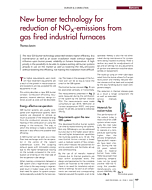 New burner technology for reduction of NOx-emissions from gas fired industrial furnaces