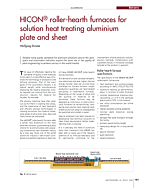 HICON® roller-hearth furnaces for solution heat treating aluminum plate and sheet