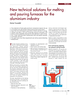 New technical solutions for melting and pouring furnaces for the aluminium industry