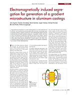 Electromagnetically induced segregation for generation of a gradient microstructure in aluminum castings