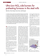 Ultra low NOx side burners for preheating furnaces in the steel mills