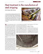 Heat treatment in the manufacture of steel stripping