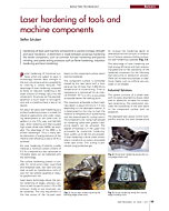 Laser hardening of tools and machine components