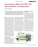 Furnace burner delivers low NOx with high combustion air temperatures