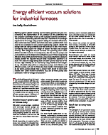 Energy efficient vacuum solutions for industrial furnaces