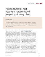 Process routes for heat treatment, hardening and tempering of heavy plates