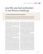 Low NOx oxy-fuel combustion in non-ferrous metallurgy