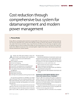 Cost reduction through comprehensive bus system for datamanagement and modern power management