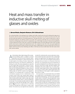Heat and mass transfer in inductive skull melting of glasses and oxides