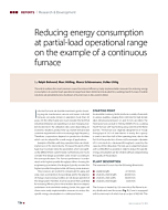 Reducing energy consumption at partial-load operational range on the example of a continuous furnace