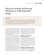Resource savings and energy efficiency in heat treatment shops