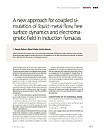 A new approach for coupled simulation of liquid metal flow, free surface dynamics and electromagnetic field in induction furnaces