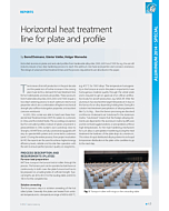 Horizontal heat treatment line for plate and profil