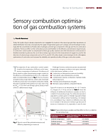 Sensory combustion optimisation of gas combustion systems