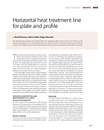 Horizontal heat treatment line for plate and profile