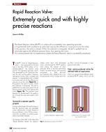 Rapid Reaction Valve: Extremely quick and with highly precise reactions