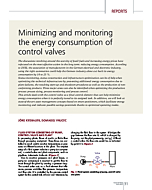 Minimizing and monitoring the energy consumption of control valves