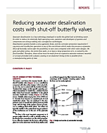 Reducing seawater desalination costs with shut-off butterfly valves