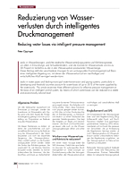 Reduzierung von Wasserverlusten durch intelligentes Druckmanagement