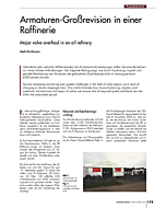 Armaturen-Großrevision in einer Raffinerie