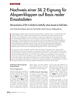 Nachweis einer SIL 2-Eignung für Absperrklappen auf Basis realer Einsatzdaten