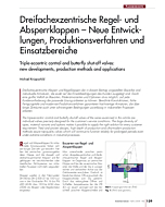 Dreifachexzentrische Regel- und Absperrklappen - Neue Entwicklungen, Produktionsverfahren und Einsatzbereiche
