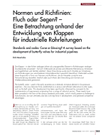 Normen und Richtlinien: Fluch oder Segen? - Eine Betrachtung anhand von Klappen für industrielle Rohrleitungen
