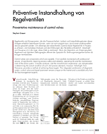 Präventive Instandhaltung von Regelventilen