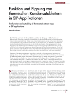 Funktion und Eignung von thermischen Kondensatableitern in SIP-Applikationen