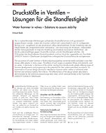 Druckstöße in Ventilen - Lösungen für die Standfestigkeit