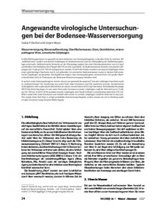 Angewandte virologische Untersuchungen bei der Bodensee-Wasserversorgung