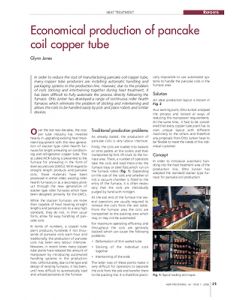 Economical production of pancake coil copper tube