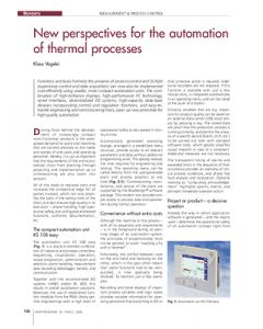 New perspectives for the automation of thermal processes