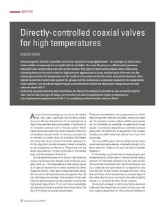 Directly-controlled coaxial valves for high temperatures