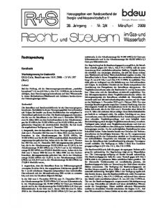 R + S - Recht und Steuern im Gas- und Wasserfach - Ausgabe 03-04 2008