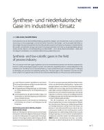Synthese- und niederkalorische Gase im industriellen Einsatz